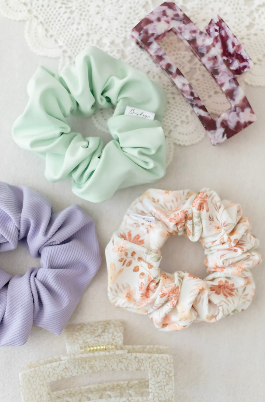 Barbays Lime Cream Scrunchie