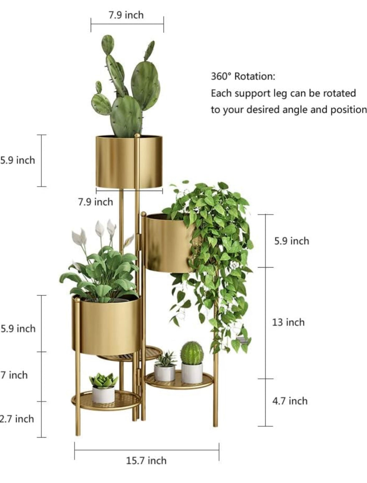 6 Tier White Plant Holder/ Pick Up Only