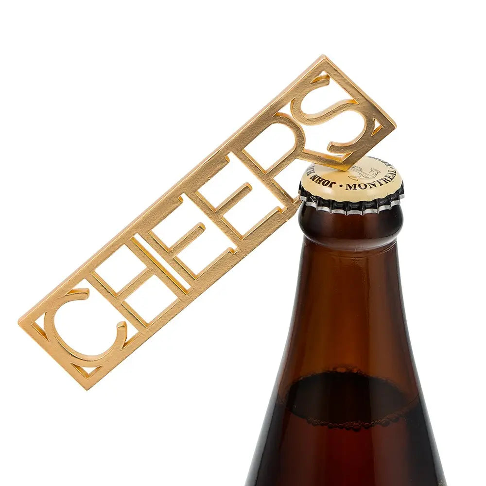 Gold CHEERS Bottle Opener