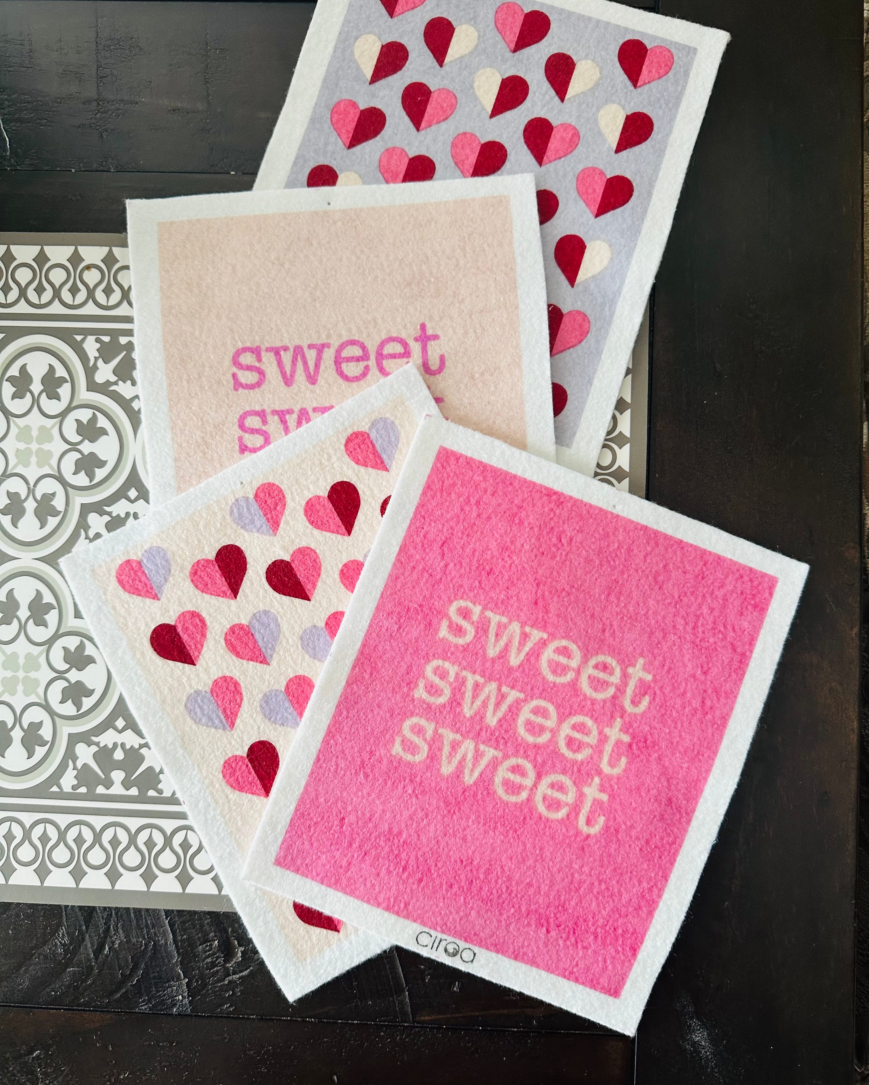 Assorted Swedish Dish Cloths ~ Valentine’s Day