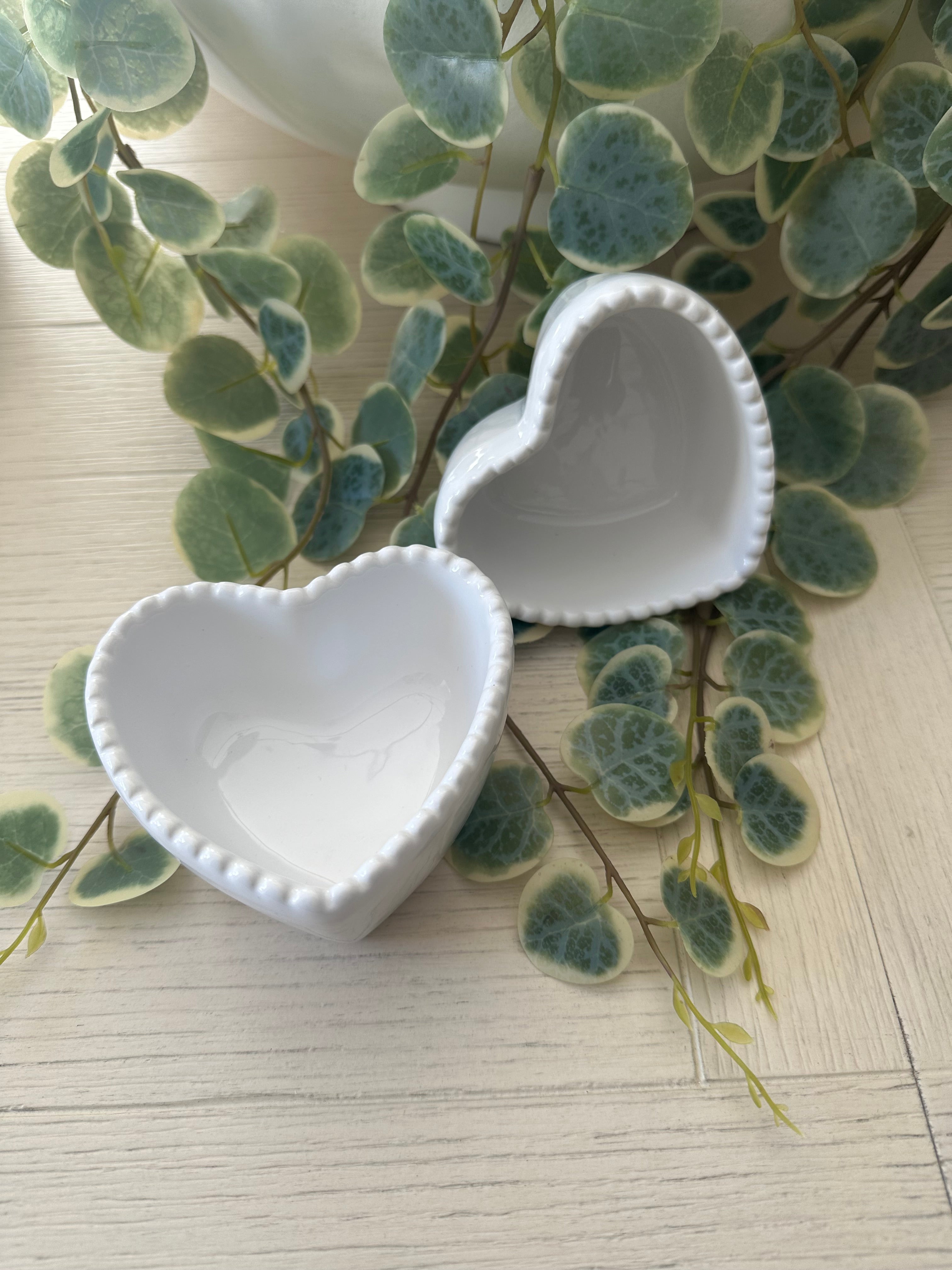 Mini White Heart Ramekin