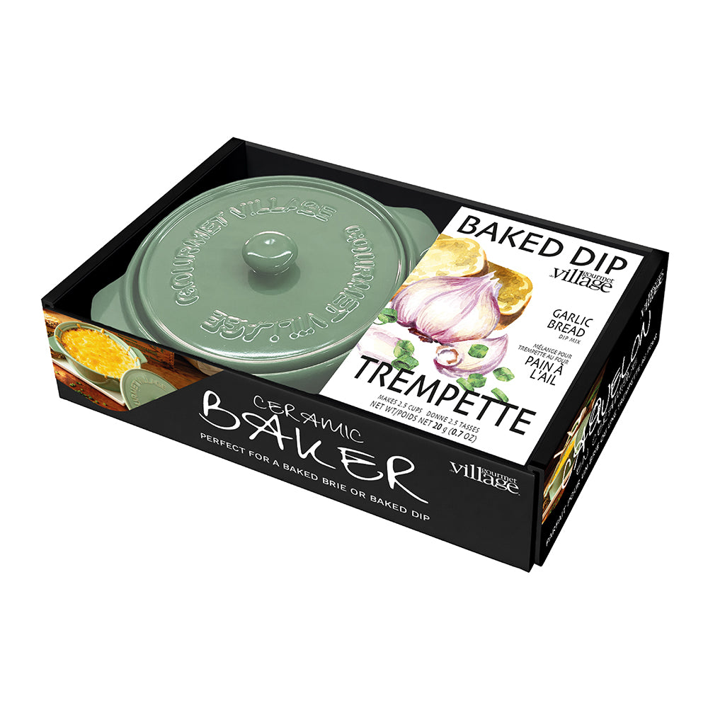 Sage Green Baker & Garlic Bread Dip Kit