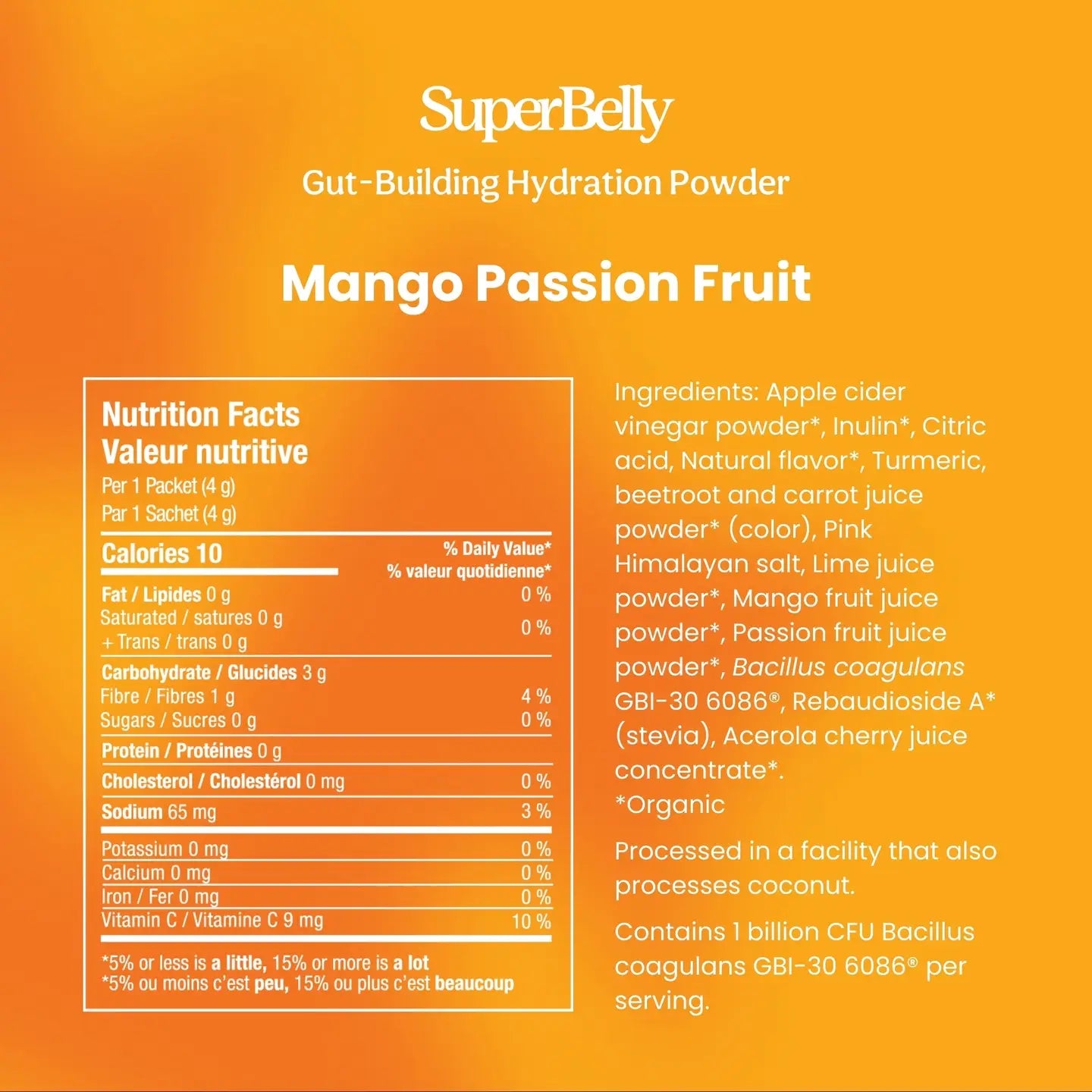 Superbelly Hydration & Gut Mix, Mango Passionfruit