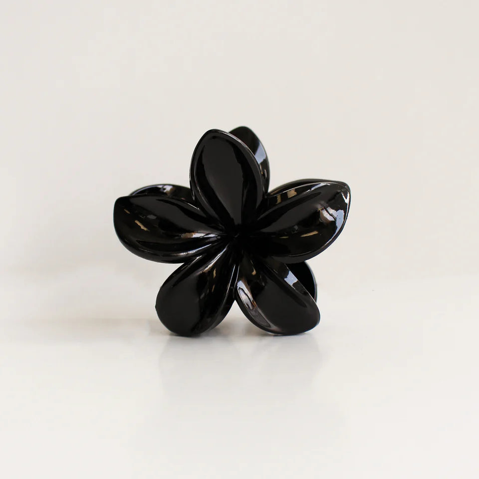 Floral Hair Clip - Black