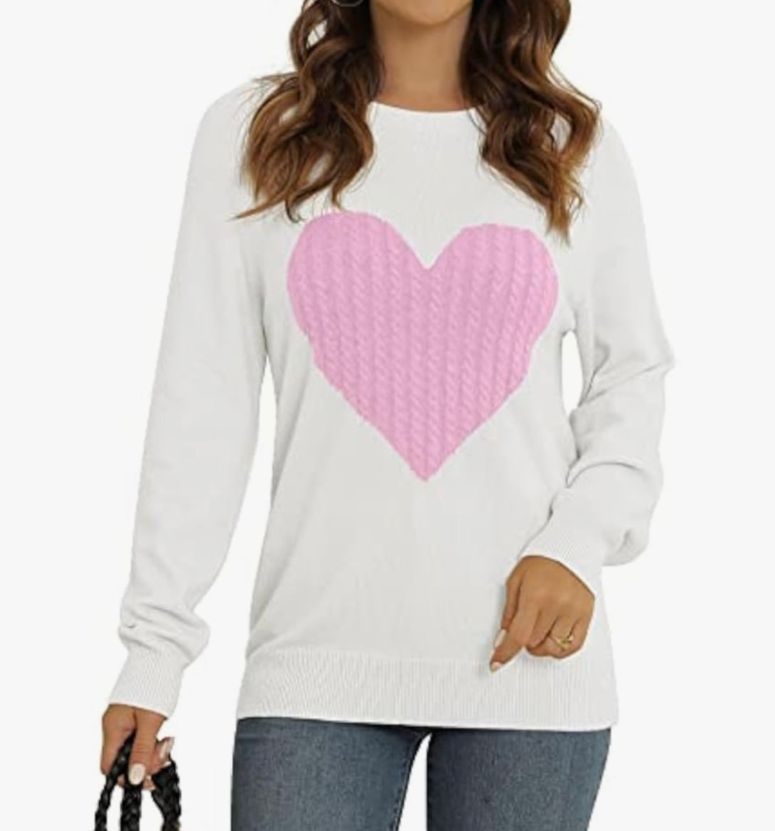 Pink Heart LOVE Knit Sweater