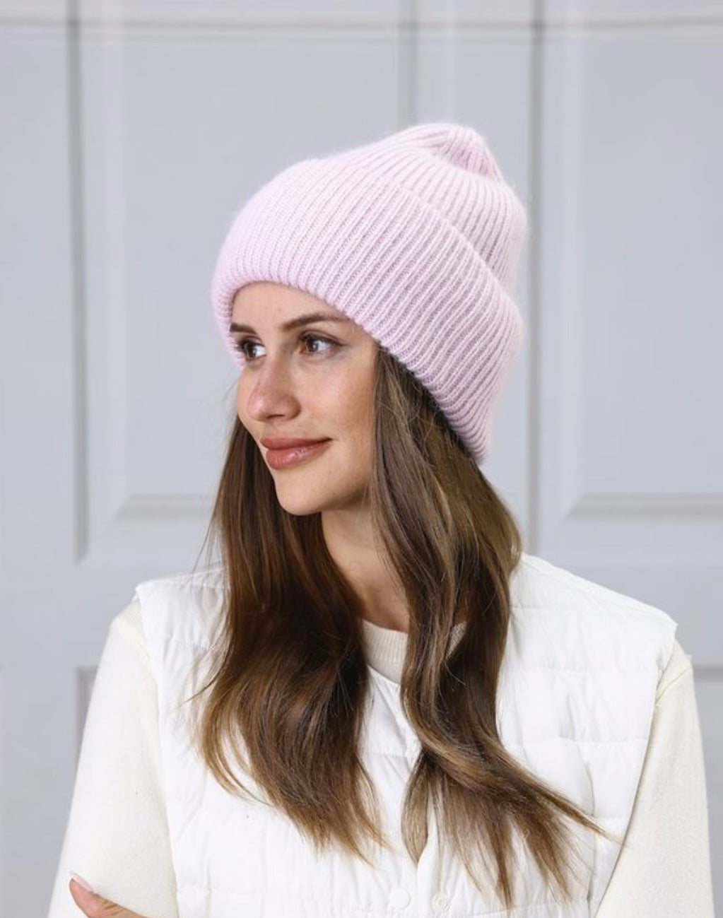 Angora Ribbed Beanie