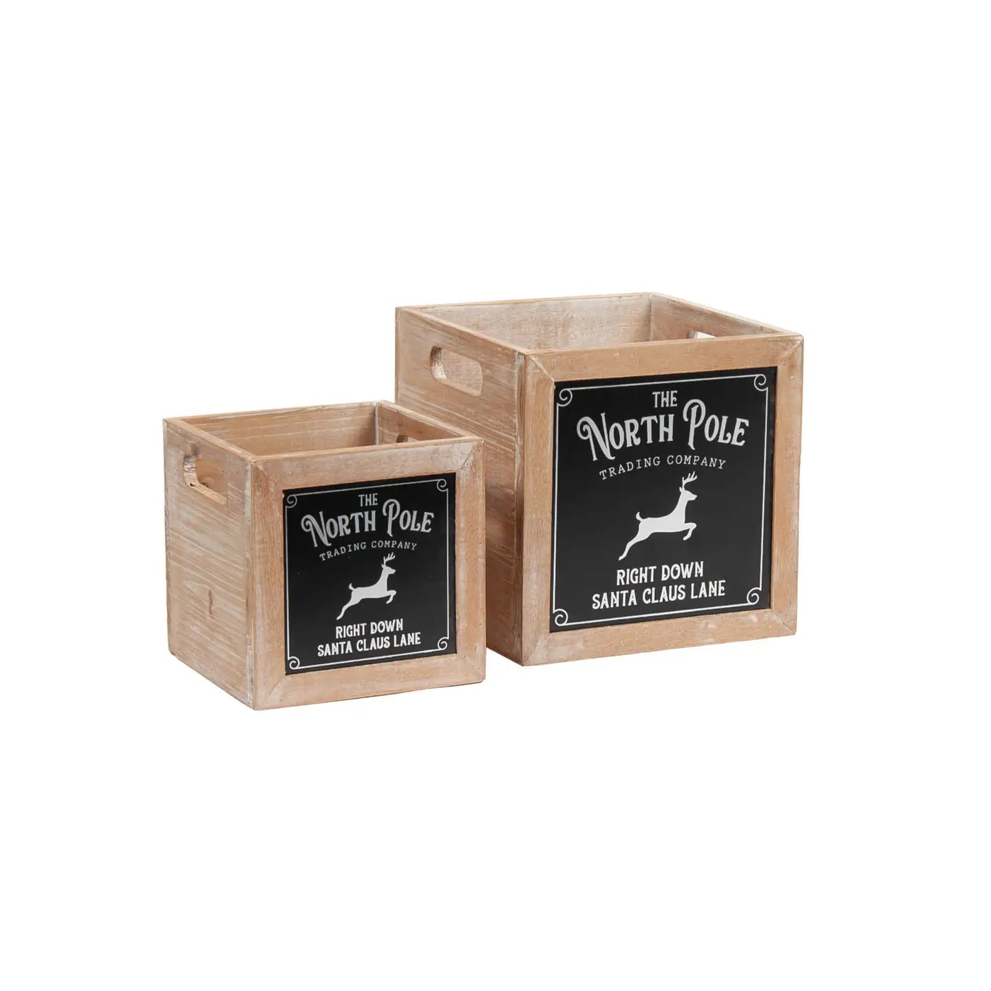 North Pole Design Square Crate