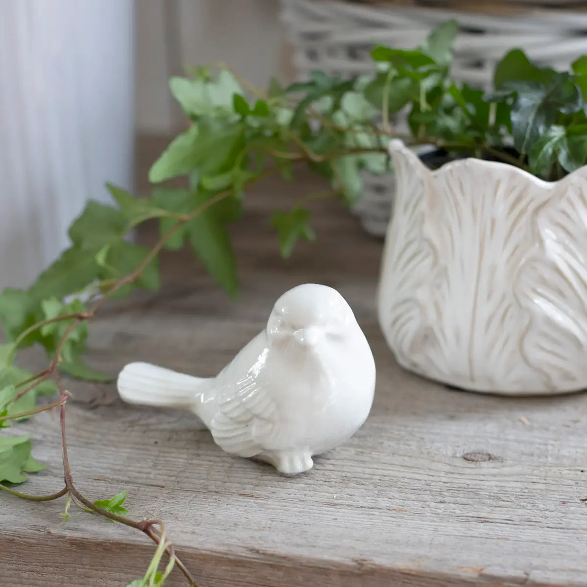 White Ceramic Bird