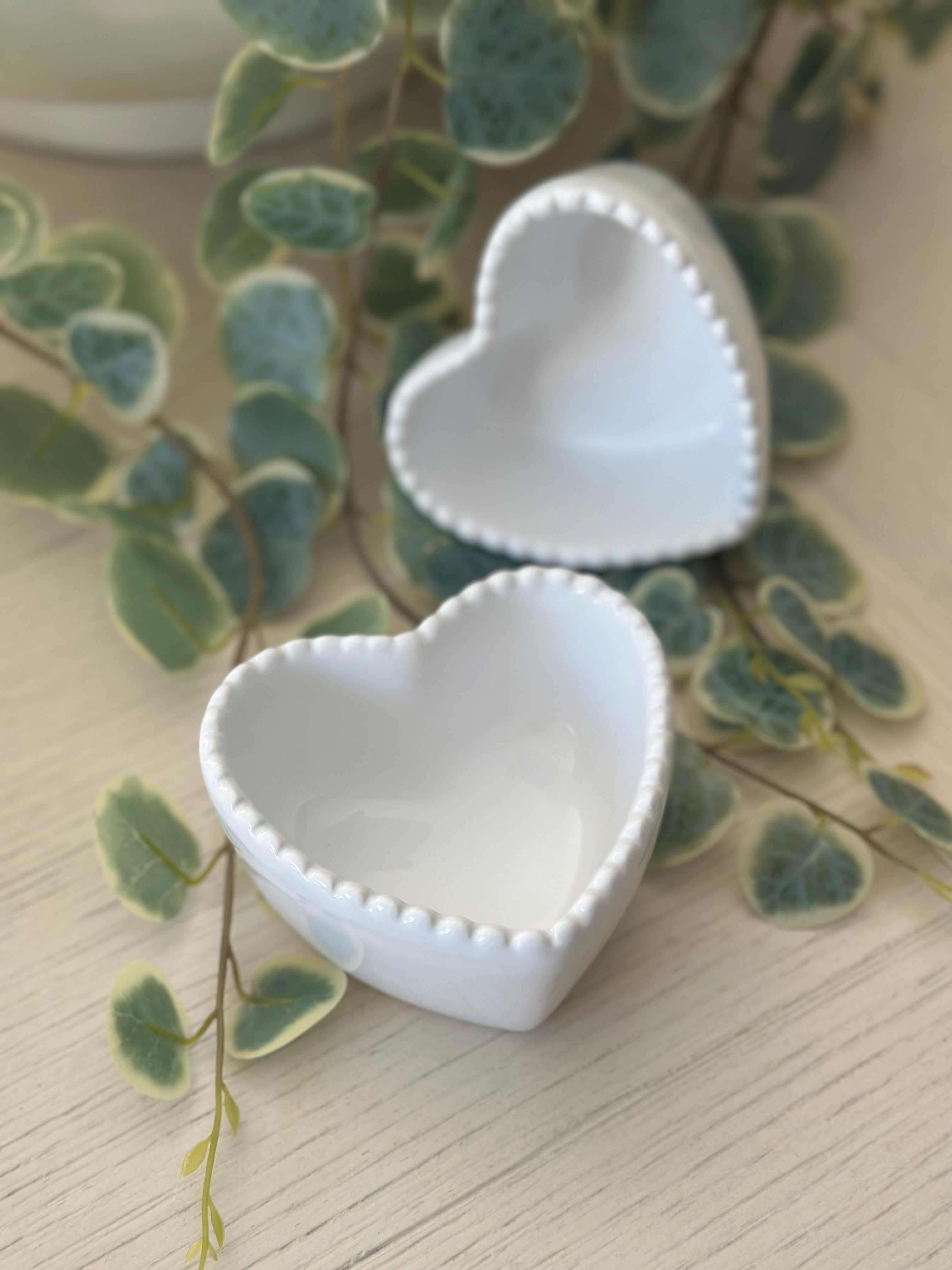 Mini White Heart Ramekin