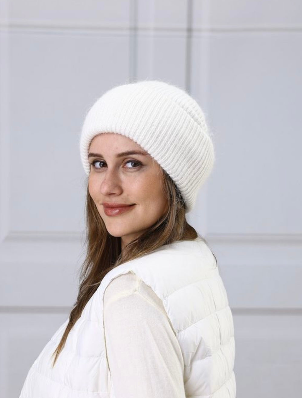 Angora Ribbed Beanie