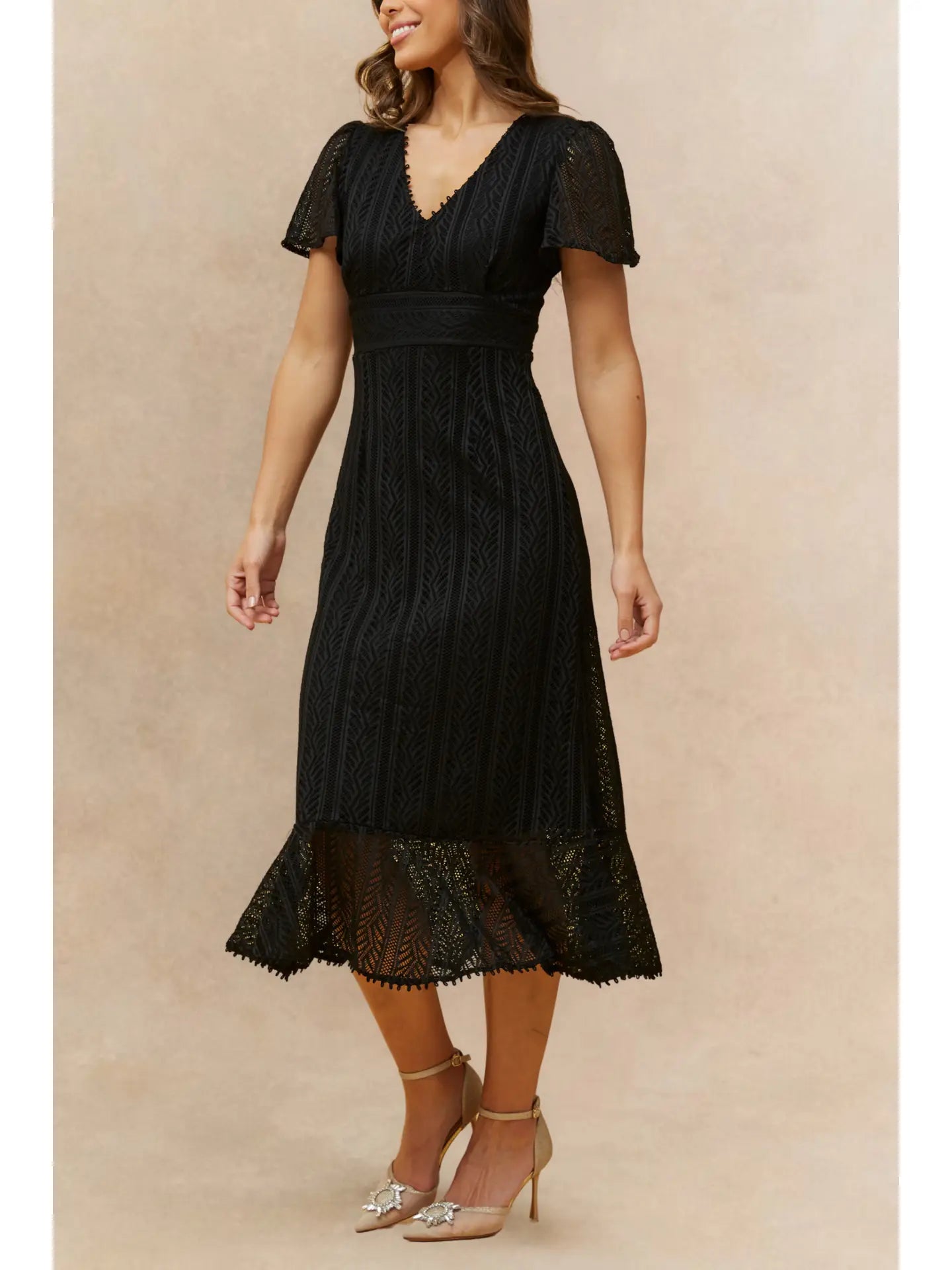 Bonnie Knit Midi Dress - Black