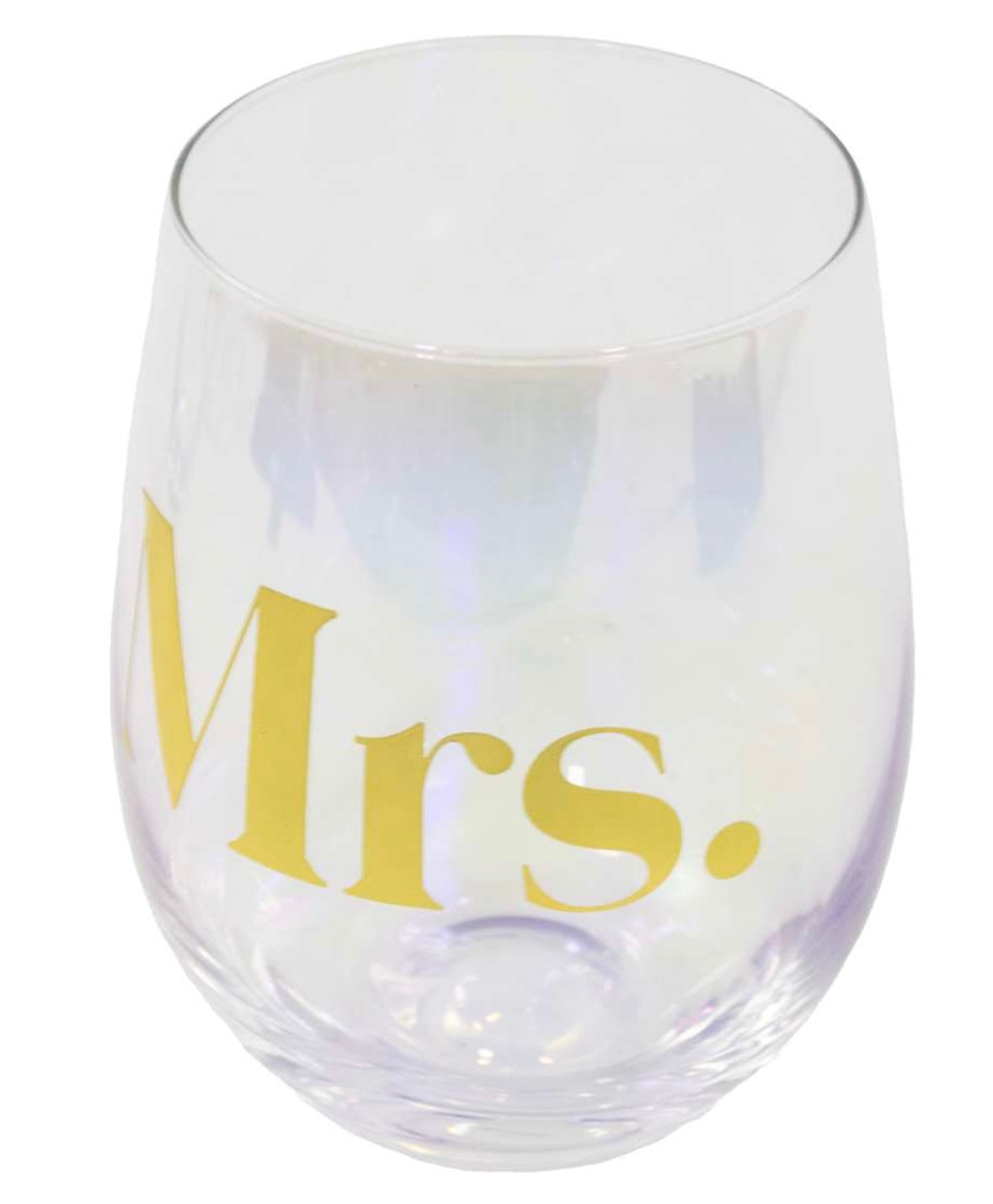 Mr. & Mrs. Stemless Wine Glass Set