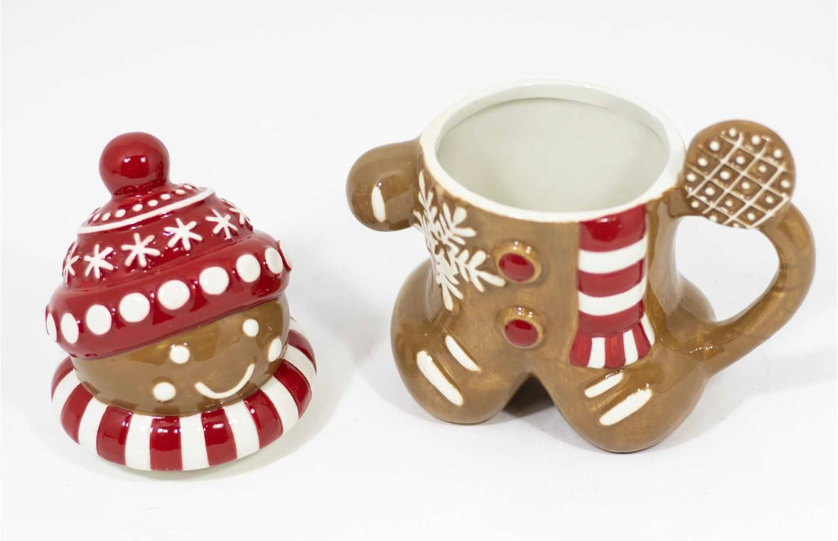 Gingerbread Mug w/Head Lid