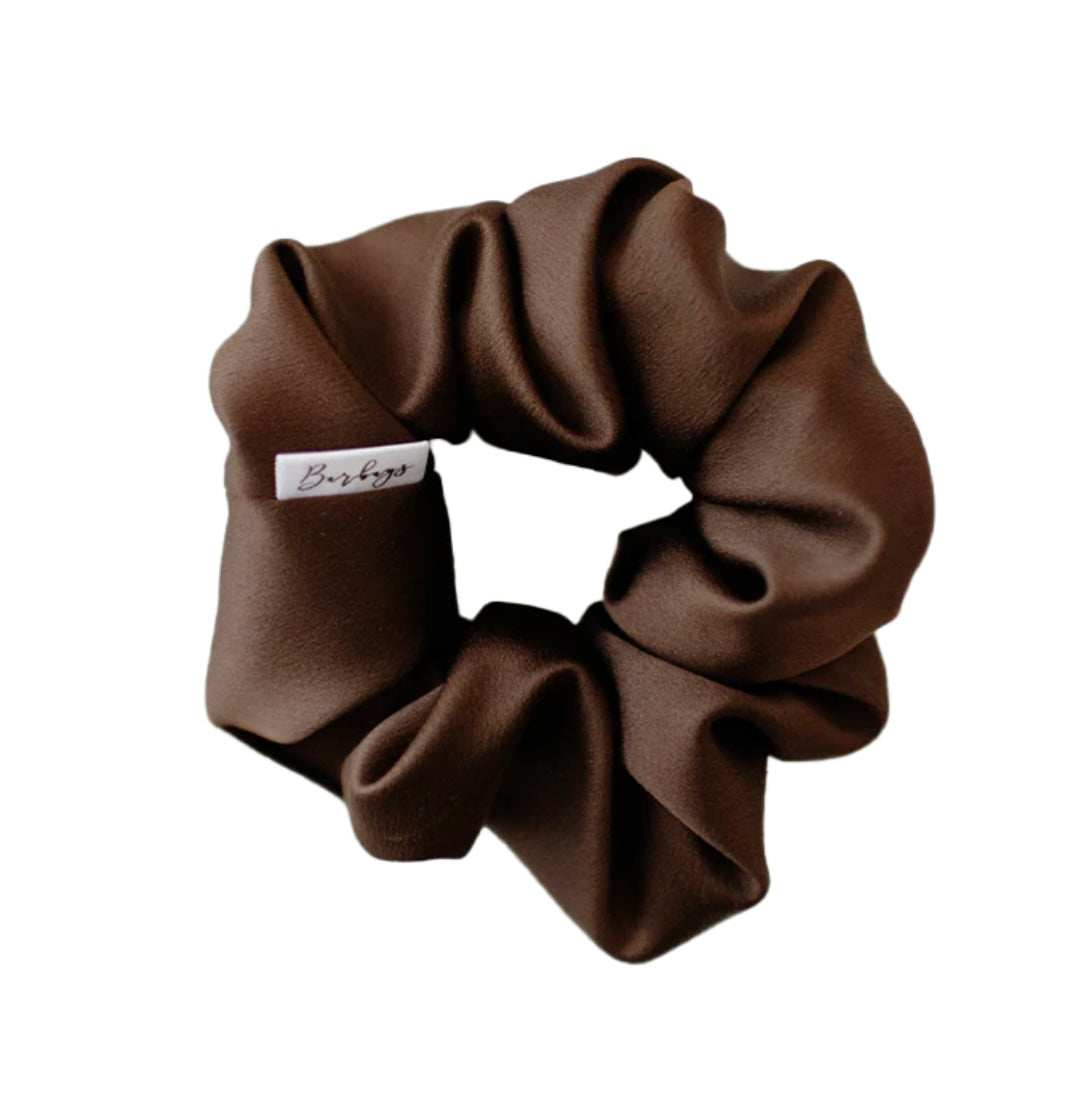 Barbays Cocoa Satin Scrunchie