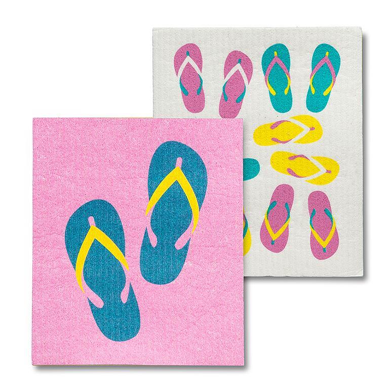 Flip Flops Dishcloths Set/2