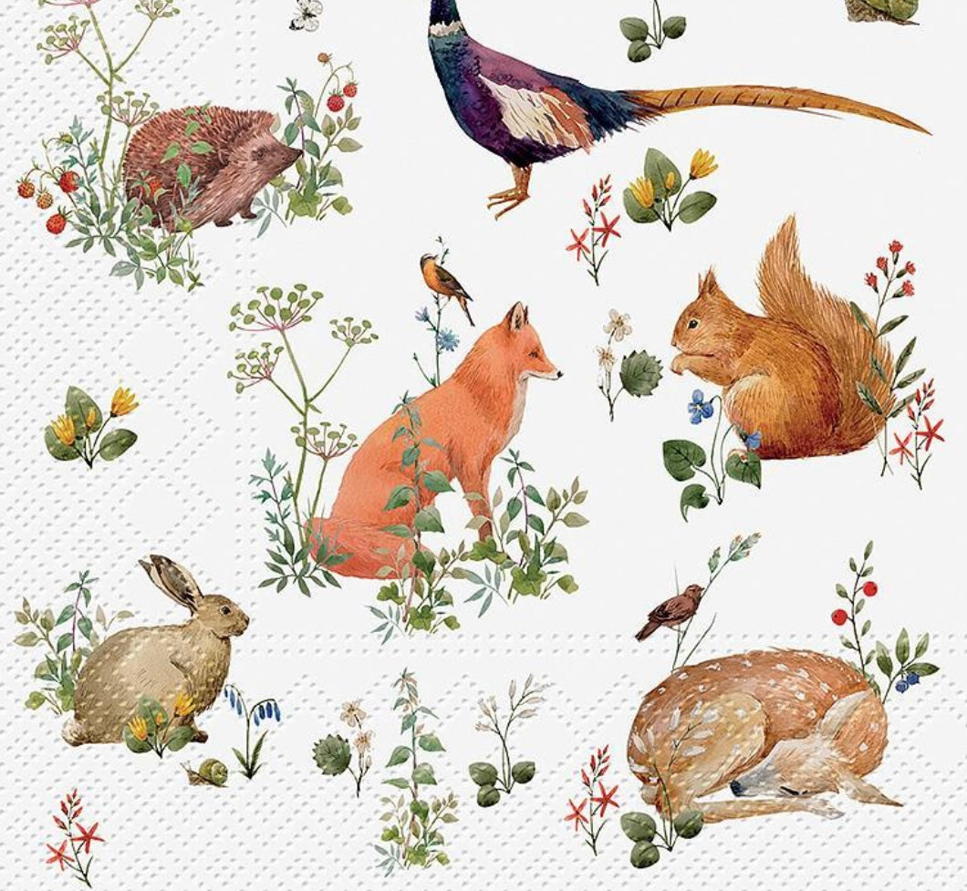 Wild Forest Animals Luncheon Napkins