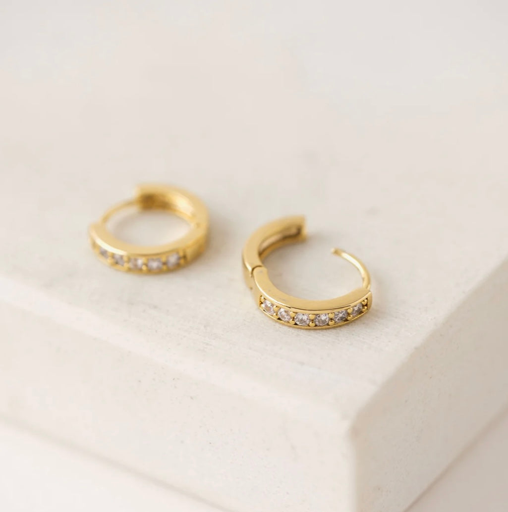 Desi 12mm Huggie Hoop Earrings Gold