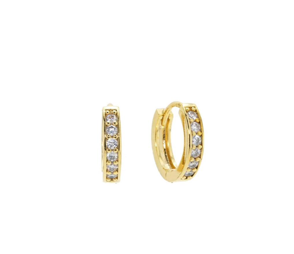 Desi 12mm Huggie Hoop Earrings Gold