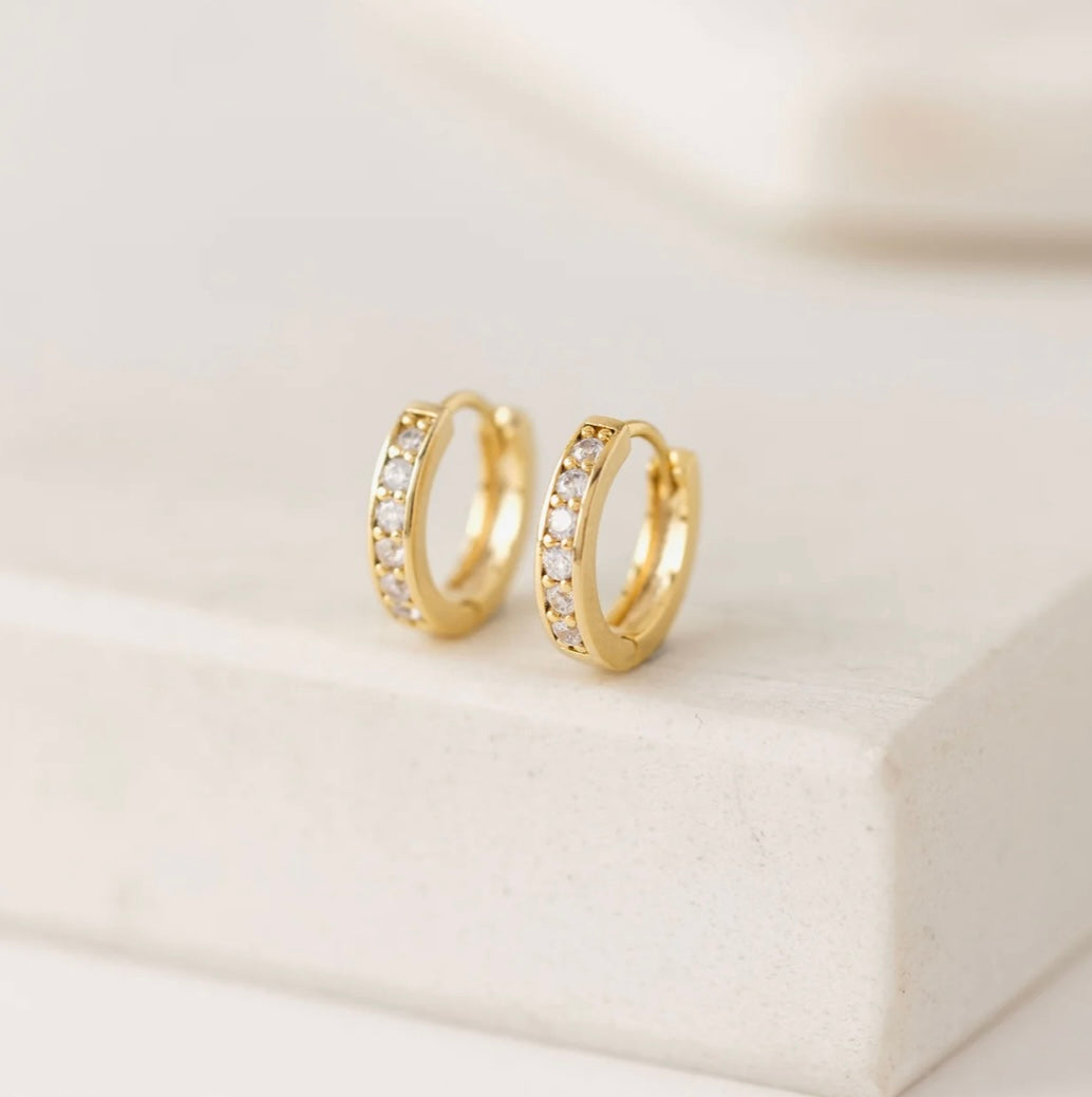 Desi 12mm Huggie Hoop Earrings Gold