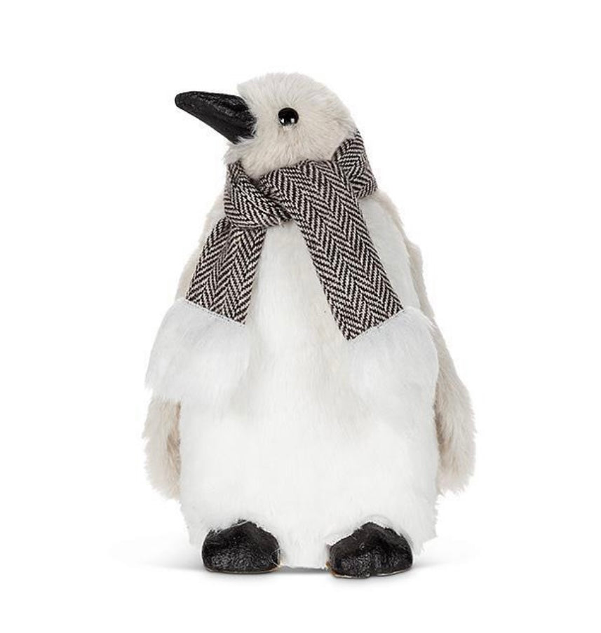 Small Fuzzy Penguin with Scarf - 8”
