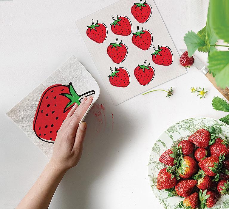 Strawberry Dishcloths Set/2