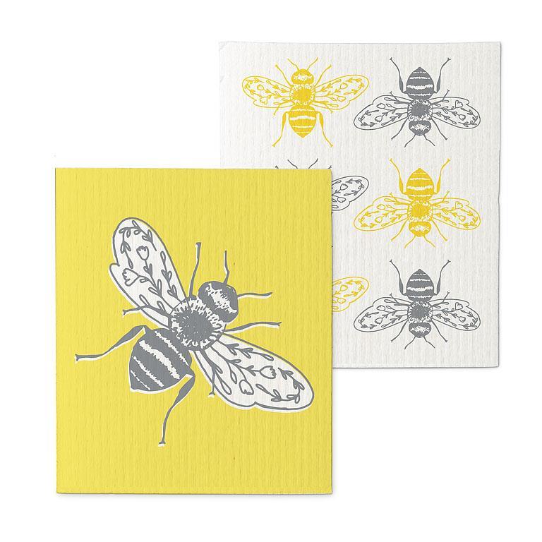 Bees Dishcloths Set/2