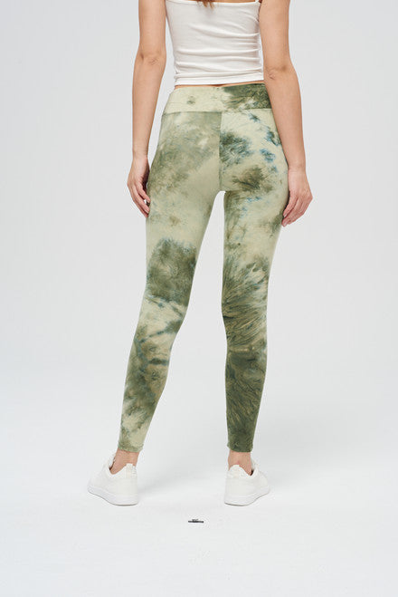 Olive Tie Dye Yoga Pant