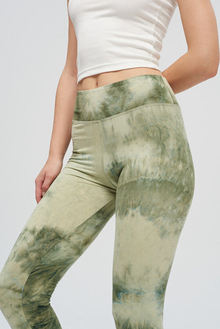 Olive Tie Dye Yoga Pant