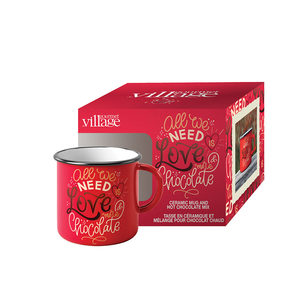 Love & Hot Chocolate Mug Gift Set