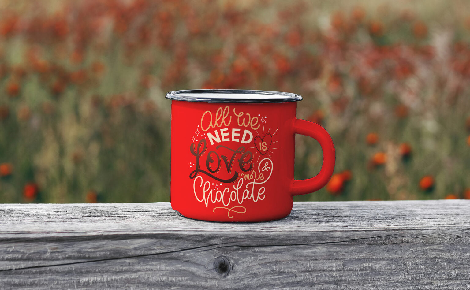 Love & Hot Chocolate Mug Gift Set