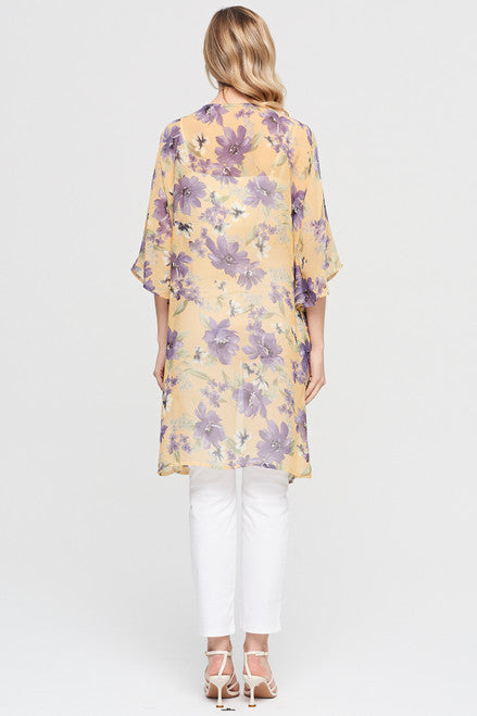 Yellow Kimono/Purple Floral
