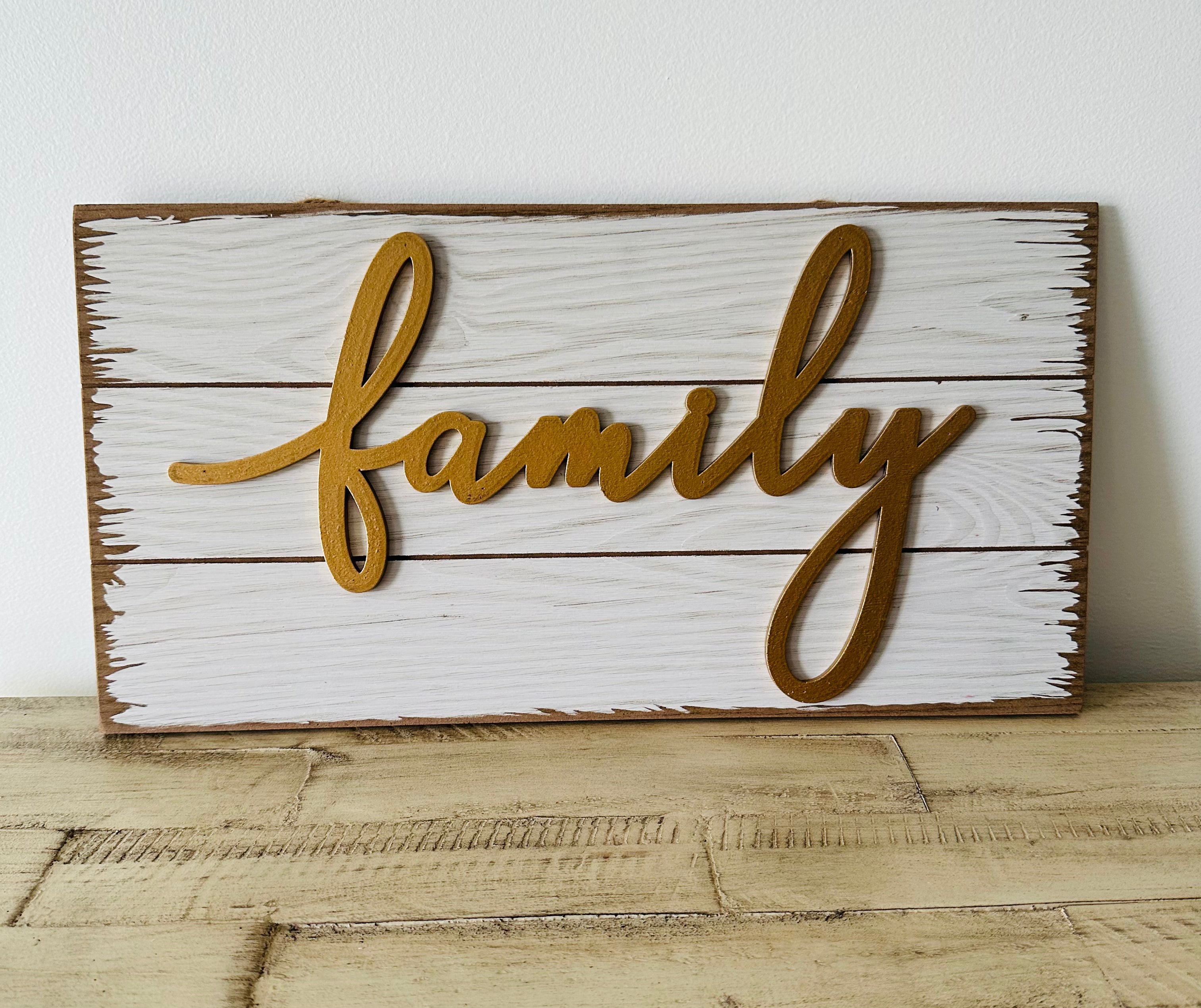 Family Sign: Gold Wording