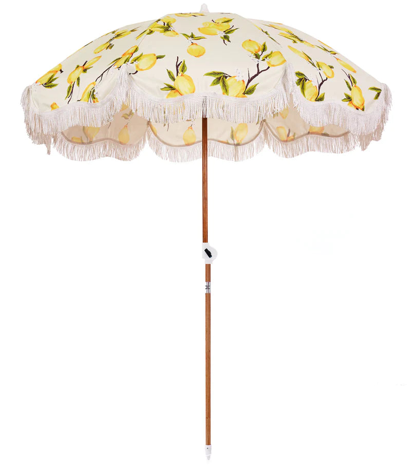 Holiday Beach Umbrella Vintage Lemons