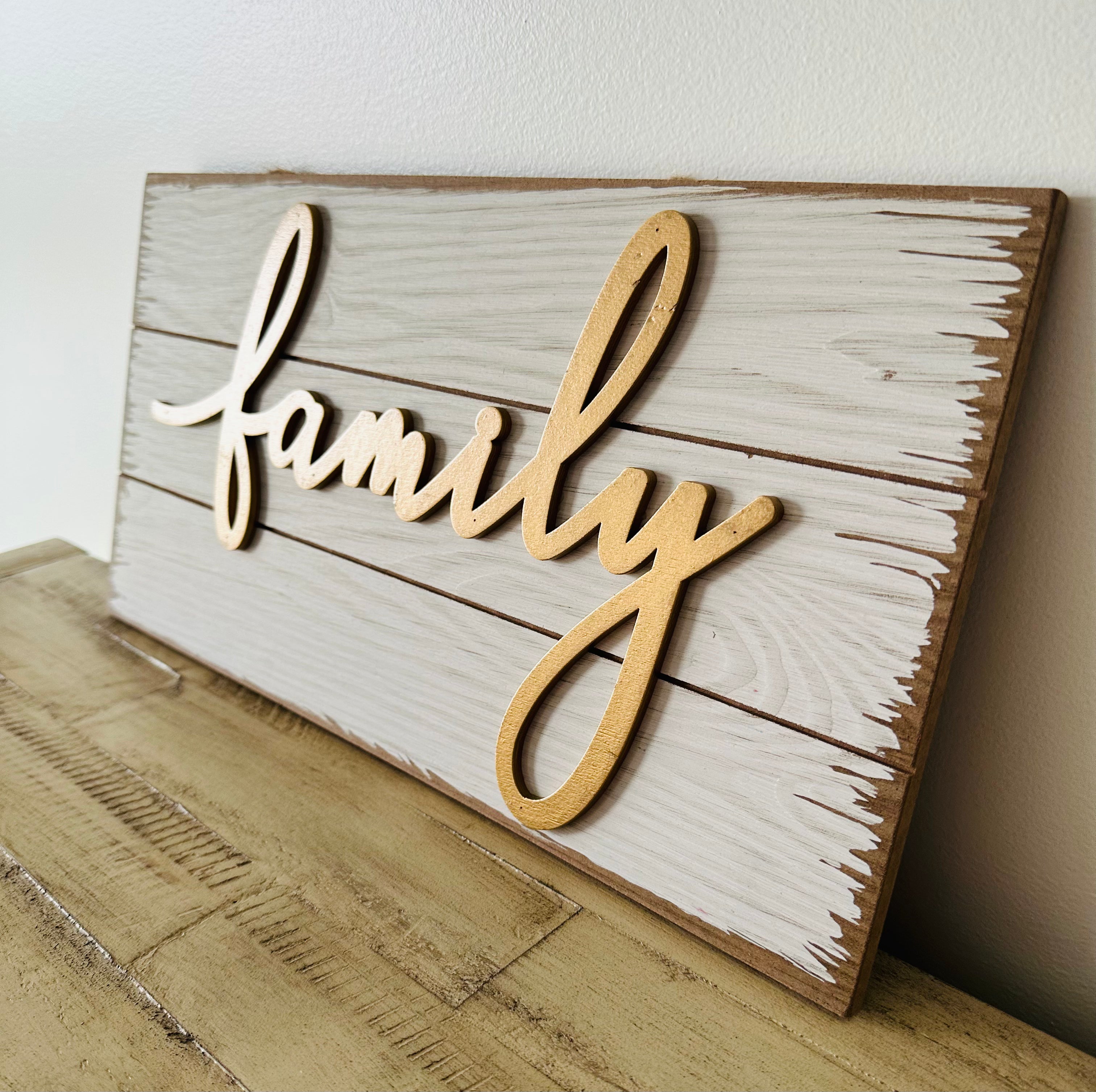 Family Sign: Gold Wording