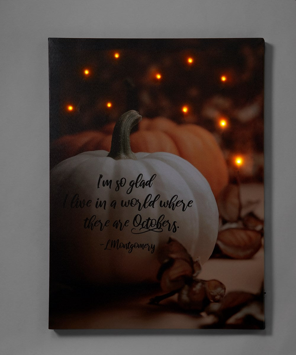 Harvest Pumpkin Print LED-Pick Up Only