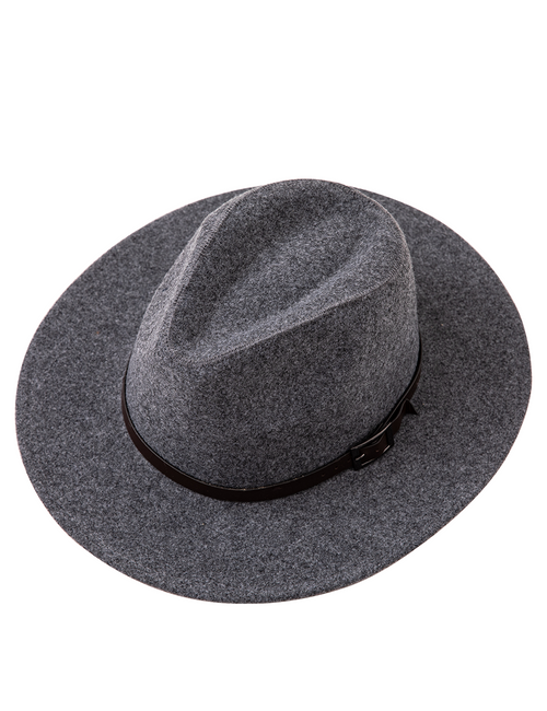Grey Fedora Felt Hat
