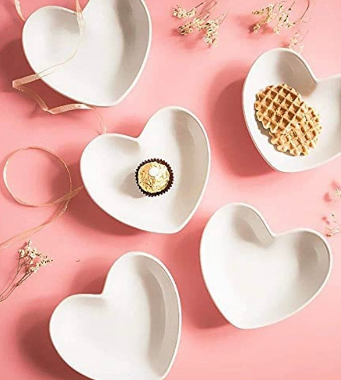 Small White Heart Dish