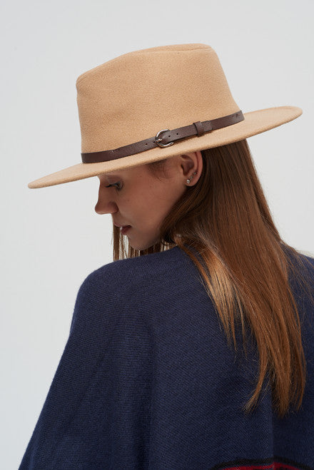 Beige Fedora Felt Hat