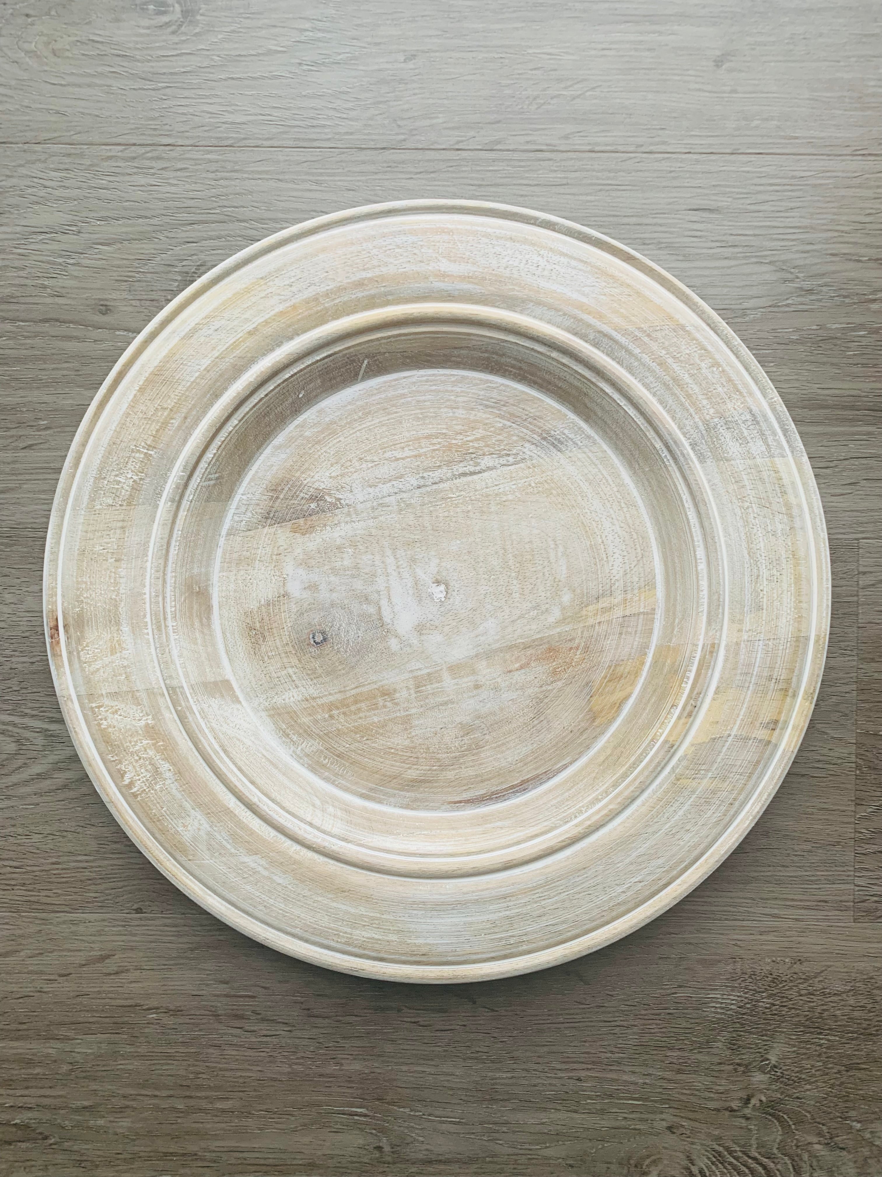 Smoothe Round Wood Tray
