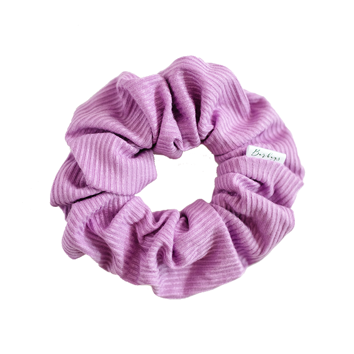 Barbays Lavender Rib Knit Scrunchie