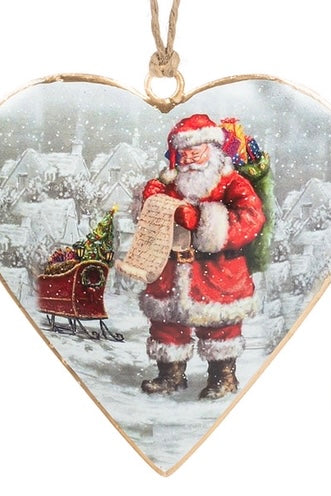 Santa Heart Ornament