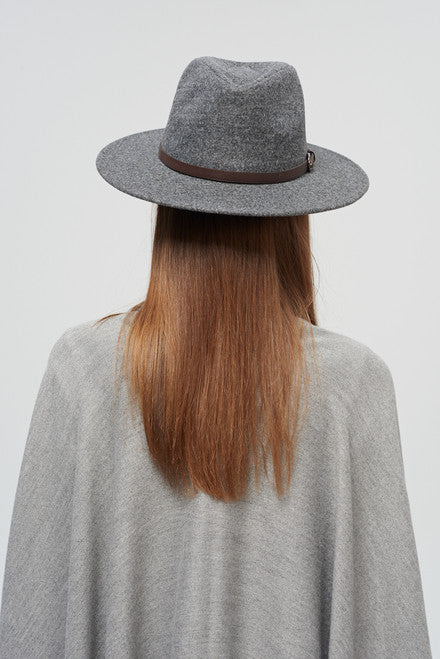Grey Fedora Felt Hat