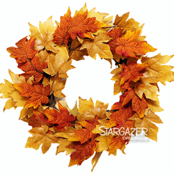 Mixed Fall Leaves Wreath