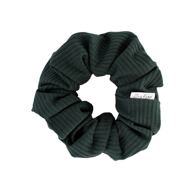 Barbays Evergreen Rib Knit Scrunchie