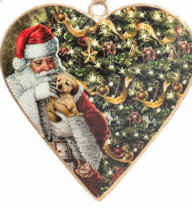 Santa Heart Ornament