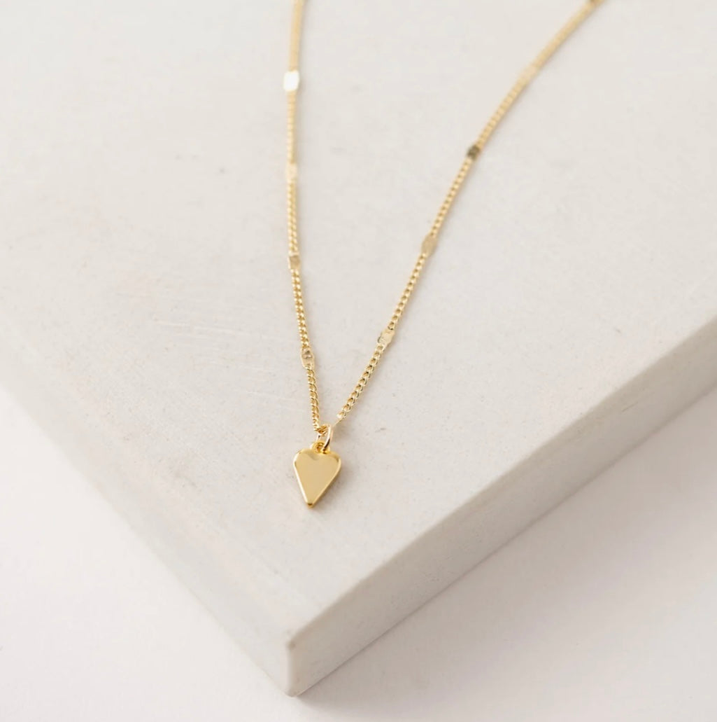 Everly Heart Necklace Gold