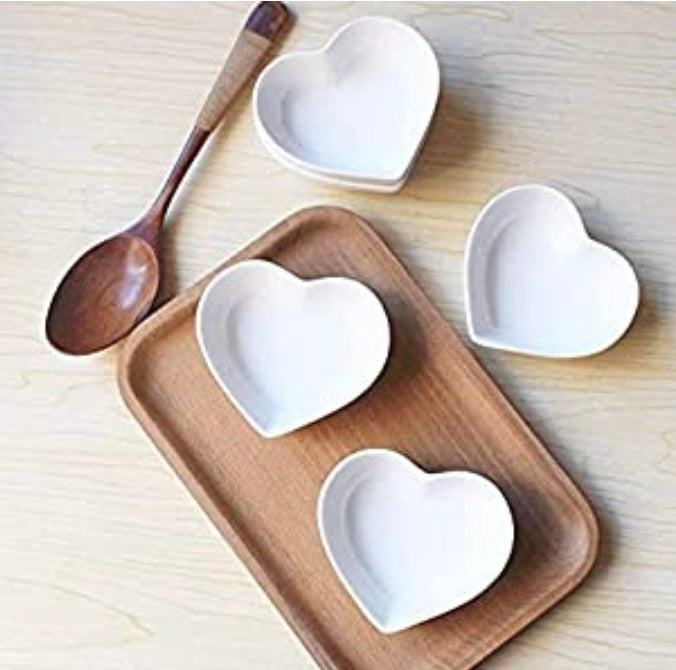 Small White Heart Dish