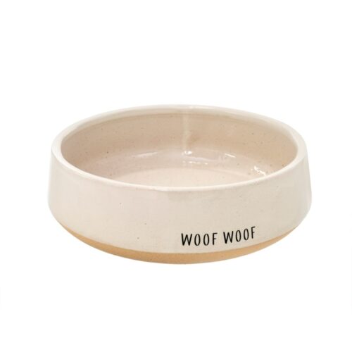 Woof Wood Dog Bowl